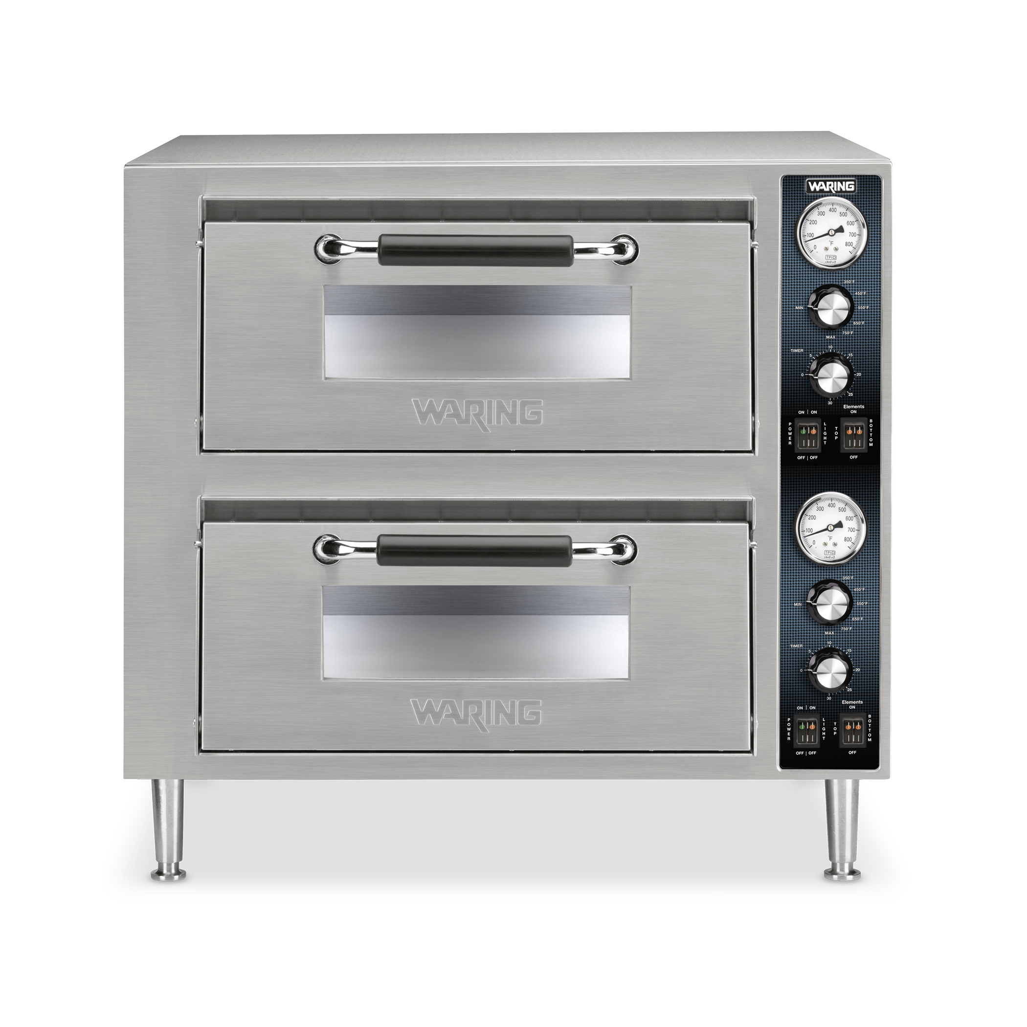 18" Double-Deck Pizza Oven, Dual Chamber